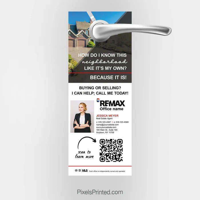 REMAX real estate door hangers PixelsPrinted