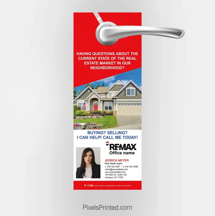REMAX real estate door hangers PixelsPrinted