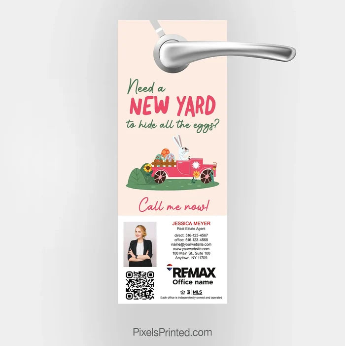 REMAX real estate Easter door hangers PixelsPrinted