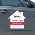 REMAX agent car magnet offering a cost-effective way to advertise without monthly fees.