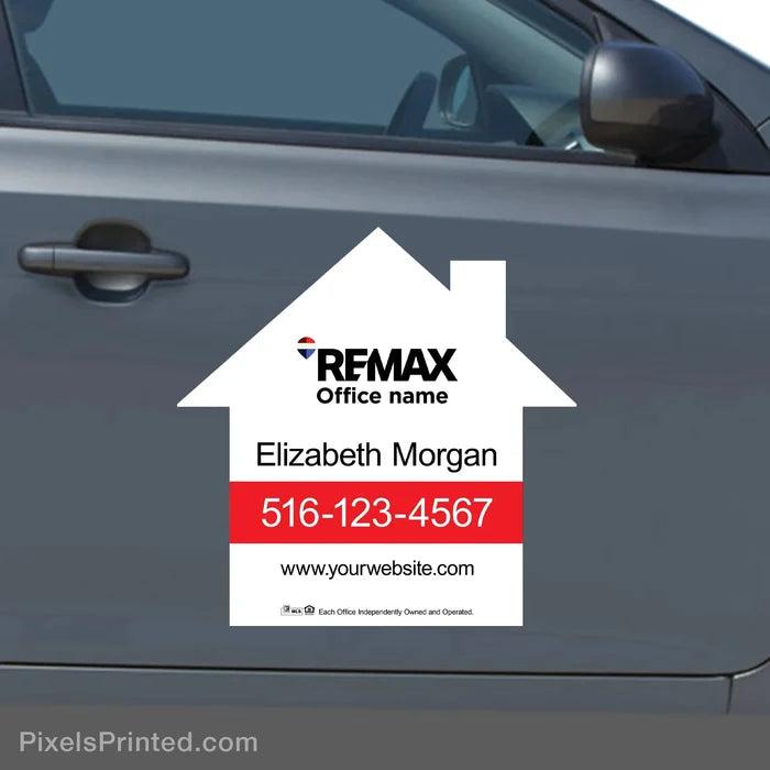 REMAX agent car magnet offering a cost-effective way to advertise without monthly fees.