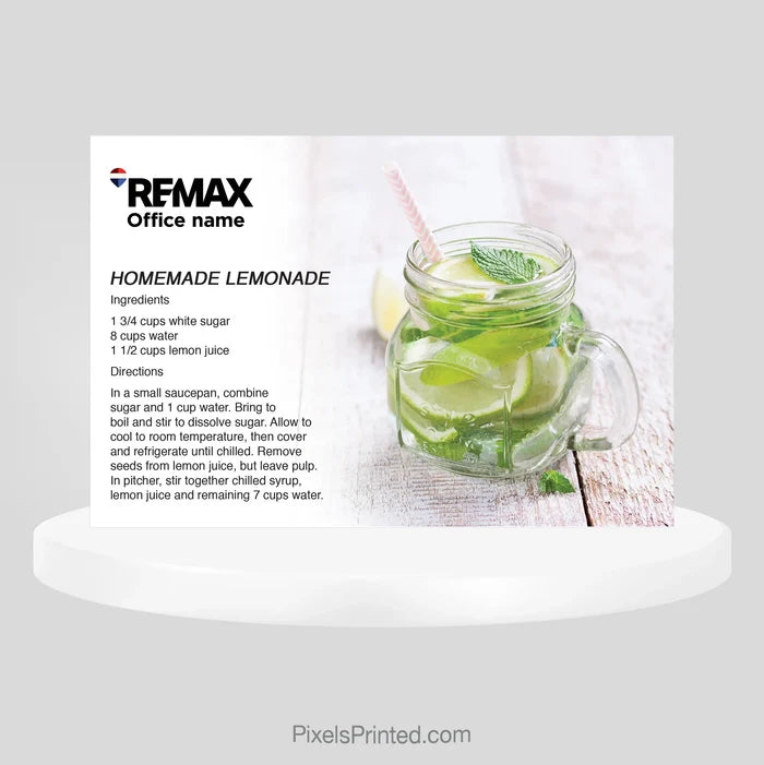 REMAX real estate recipe postcards PixelsPrinted