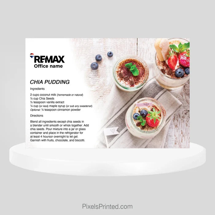 REMAX real estate recipe postcards PixelsPrinted