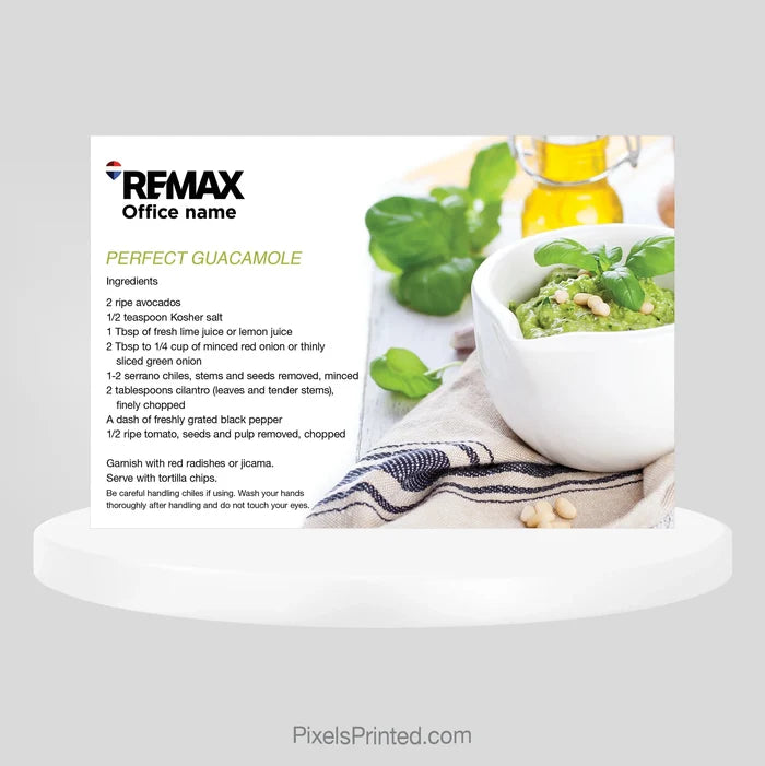 REMAX real estate recipe postcards PixelsPrinted