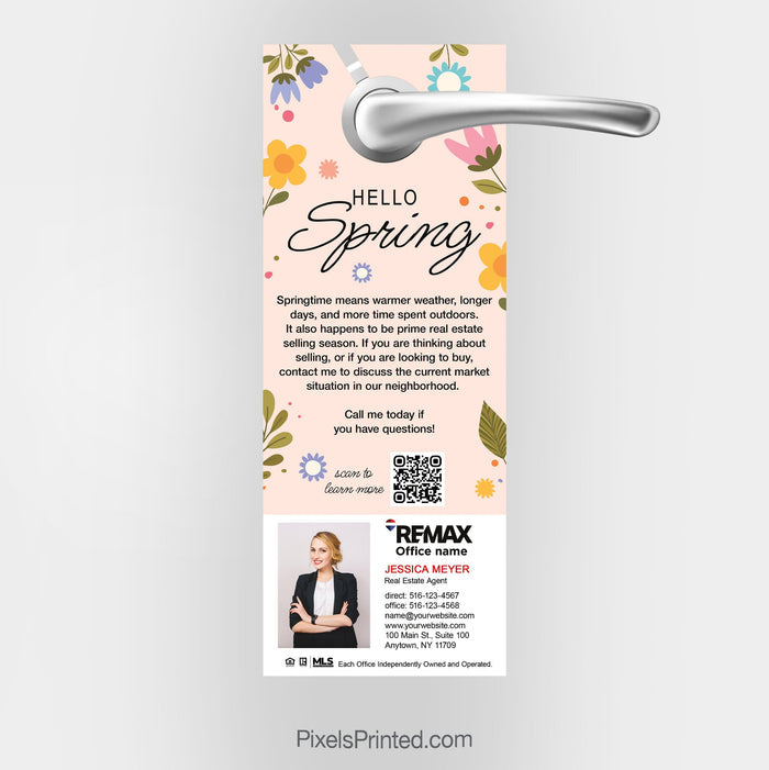 REMAX real estate spring door hangers PixelsPrinted