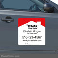 REMAX agent car magnet that works as everyday marketing during normal driving routines.