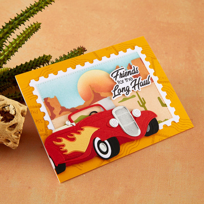 Road Trip Adventures Sentiments Stamp & Die Set by Mindy Eggen