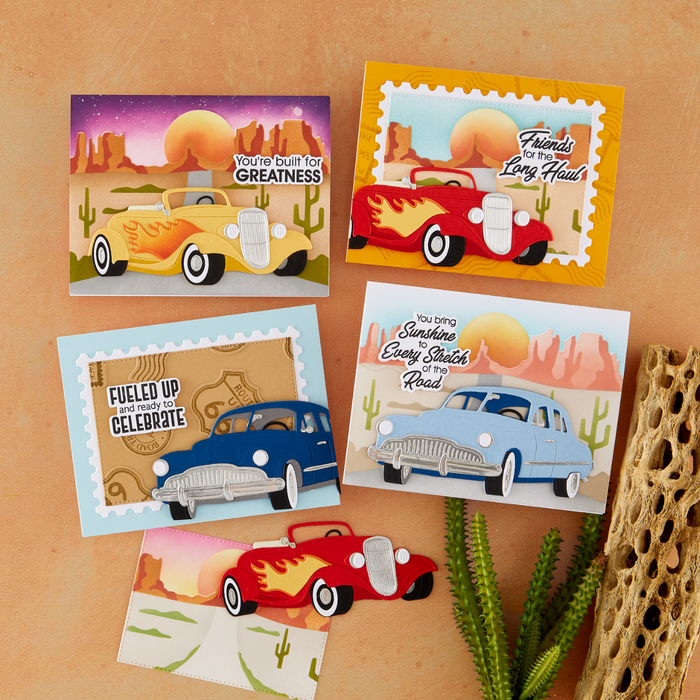 Road Trip Adventures Sentiments Stamp & Die Set by Mindy Eggen