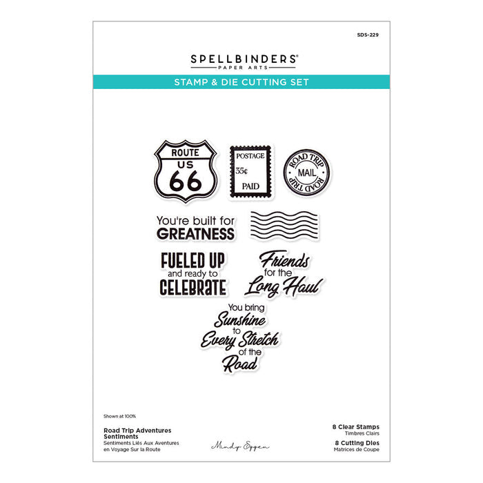 Road Trip Adventures Sentiments Stamp & Die Set by Mindy Eggen