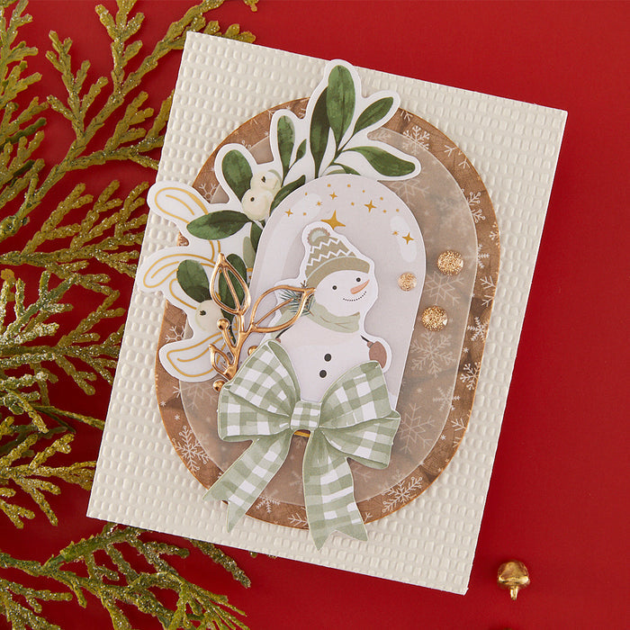 Rosie's Studio Sleigh Bells Ring Clear Foliage Stickers