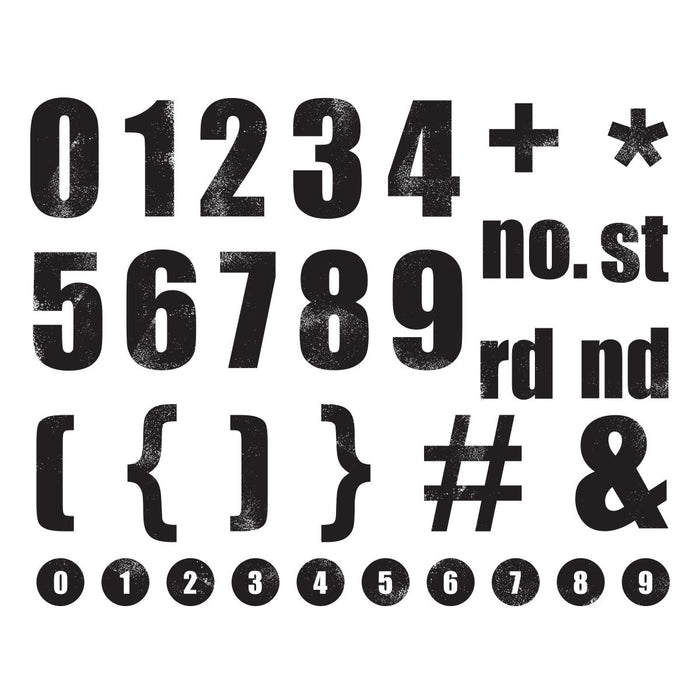 Rustic Legend Numbers Stamp & Die Bundle with Simple Stories