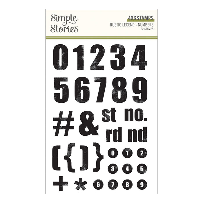 Rustic Legend Numbers Stamp & Die Bundle with Simple Stories