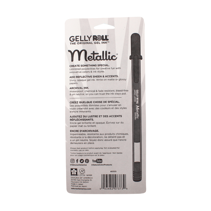 Sakura Gelly Roll Pens Dark Metallic, 5pk (Sepia, Burgundy, Hunter Green, Blue/Black, Black)