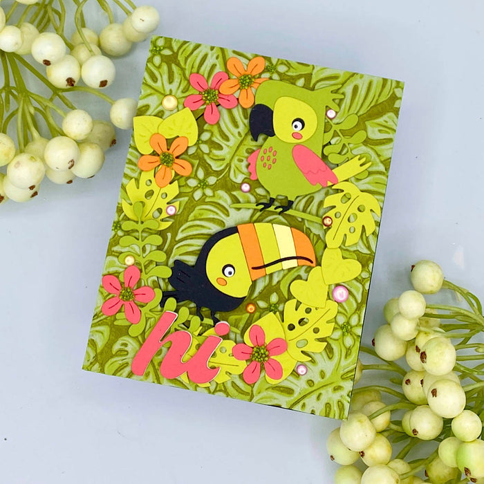 Scattered Tropics - 3D Embossing Folder of the Month