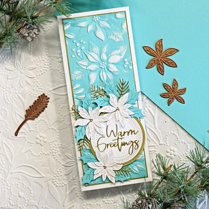 Scenic Poinsettias 3D Embossing Folder