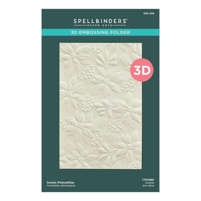 Scenic Poinsettias 3D Embossing Folder