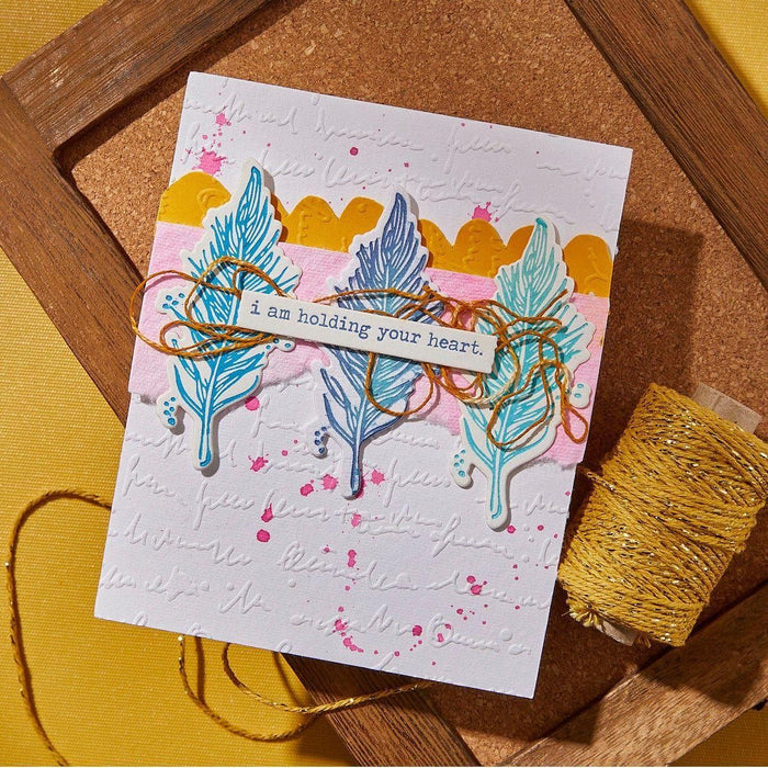 Scribbled Letter Embossing Folder by Dina Wakley