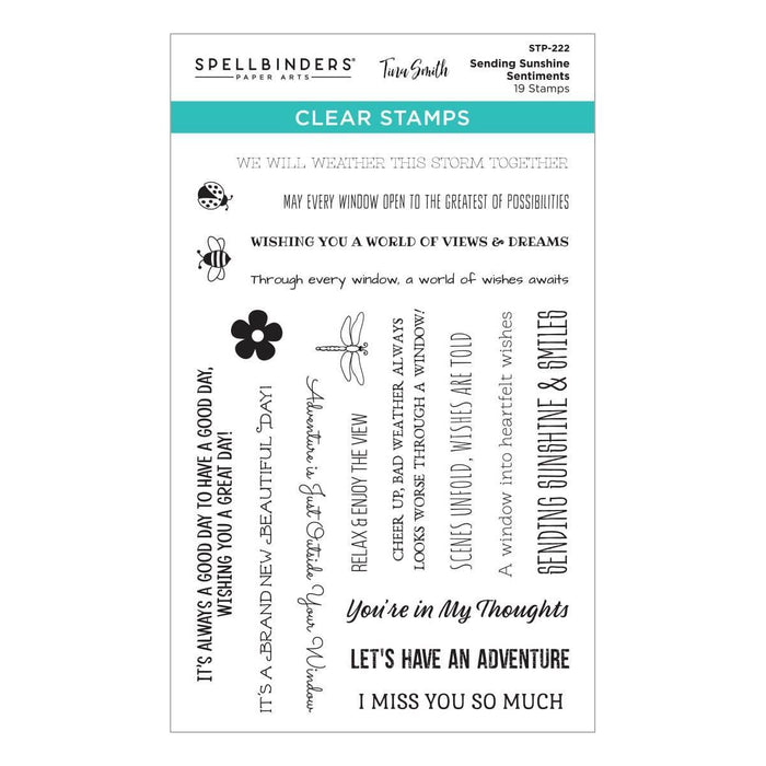 Sending Sunshine Sentiments Clear Stamp Set by Tina Smith