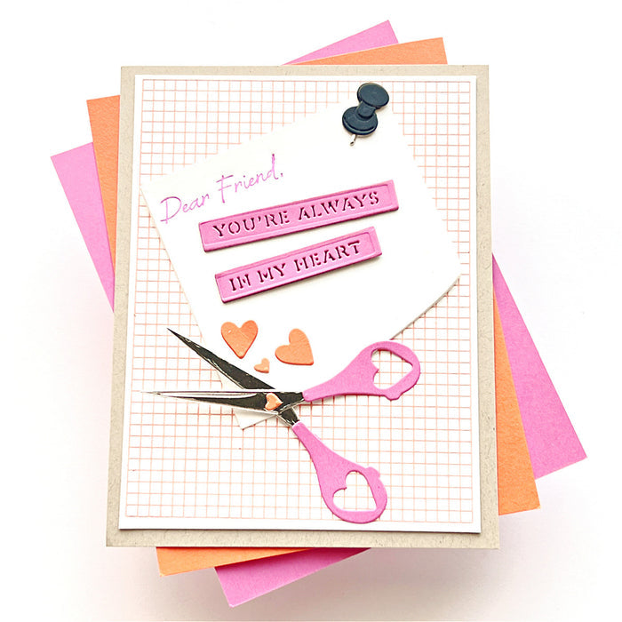 Sharon's Scissors Etched Dies in Honor of Sharon Klima