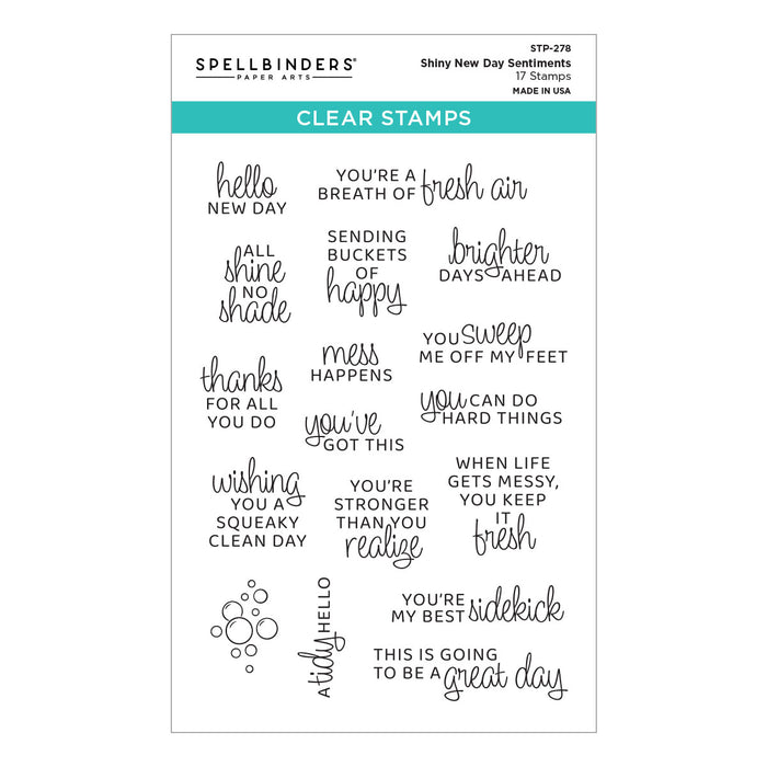 Shiny New Day Sentiments Clear Stamp Set