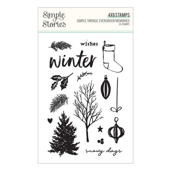 Simple Vintage Evergreen Memories Stamp & Die Bundle by Simple Stories