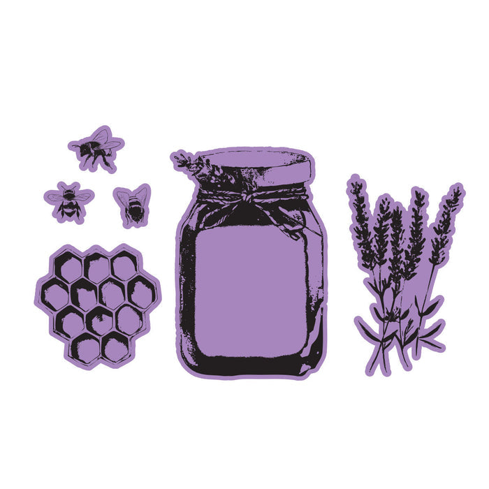 Simple Vintage Lavender Fields Stamp & Die Bundle with Simple Stories