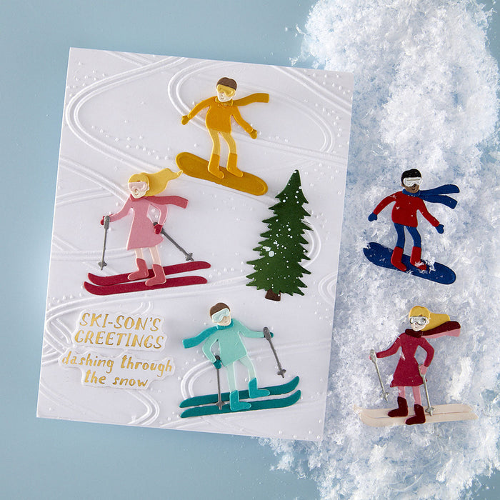 Ski-son's Greetings Dies and 3D Folder Bundle by Simon Hurley