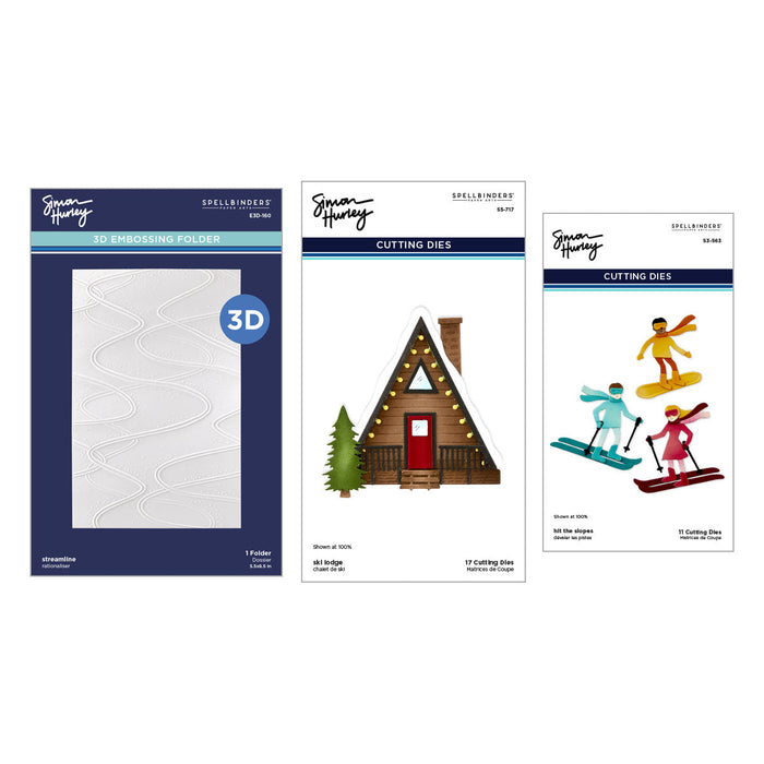 Ski-son's Greetings Dies and 3D Folder Bundle by Simon Hurley