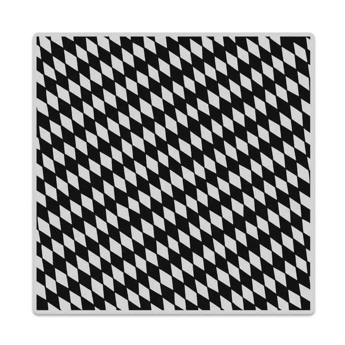 Slanted Checkerboard Bold Prints Cling Stamp