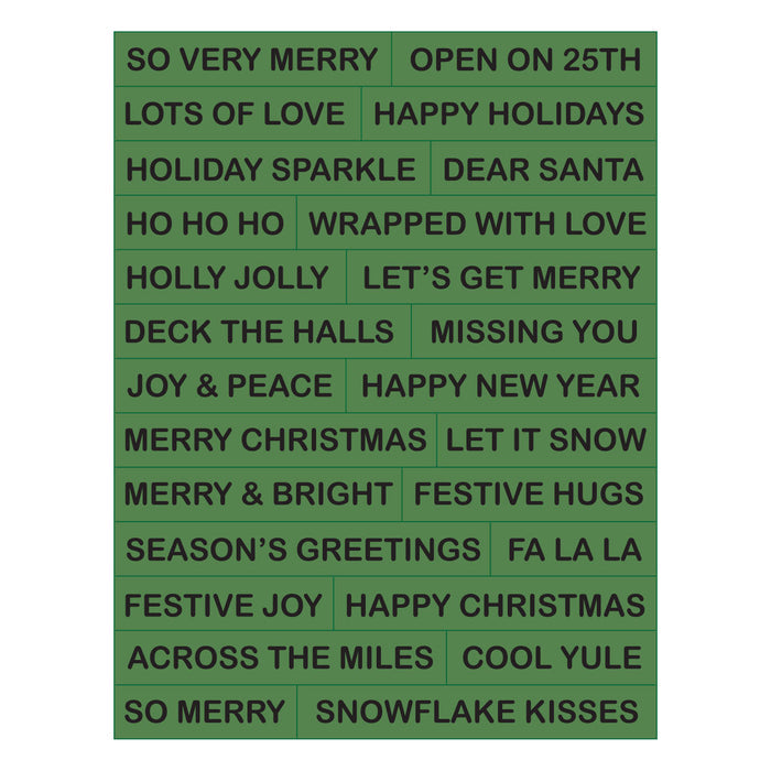 Snowflake Kisses Sentiments Press + Foil Plate & Die Set by Lisa Horton