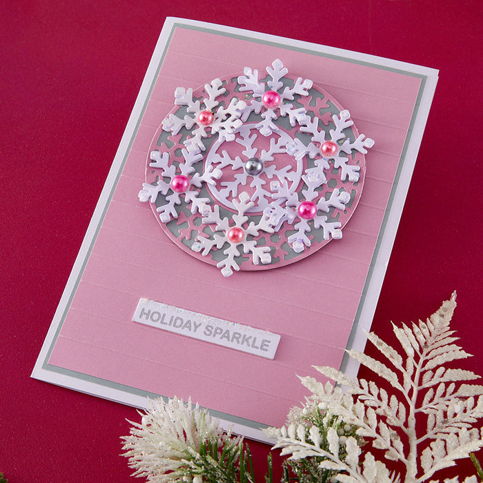 Snowflake Kisses Sentiments Press + Foil Plate & Die Set by Lisa Horton