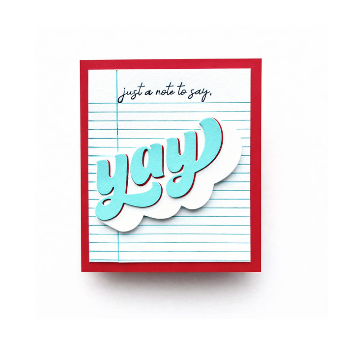Spellbinders Exclusive Yay Etched Dies