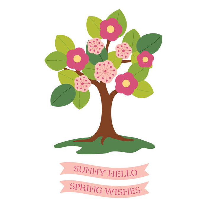 Spring Stitched Tree - Stitching Die of the Month