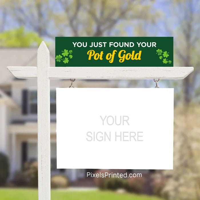 St. Patrick's Day sign riders PixelsPrinted