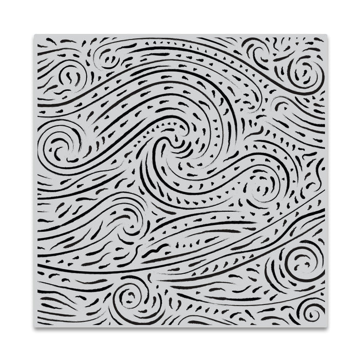 Starry Night Brushstroke Bold Prints Cling Stamp