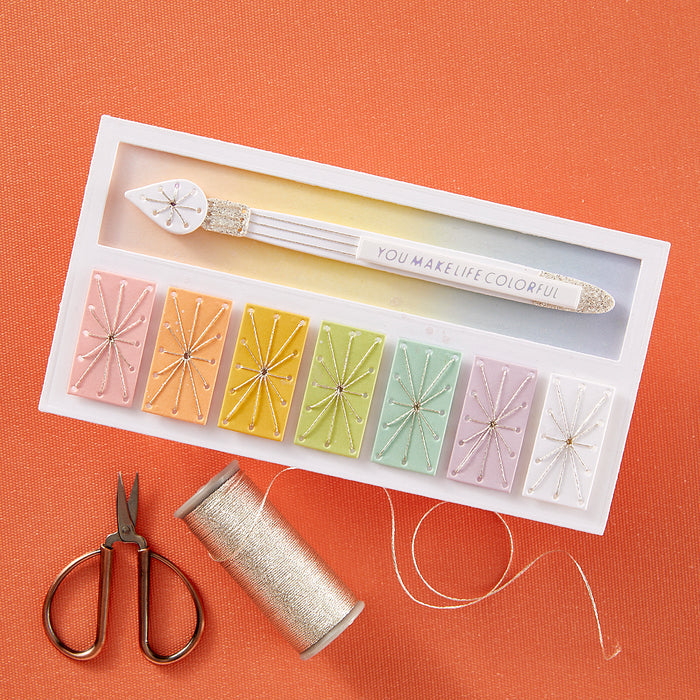 Stitched Colorful Palette - Stitching Die of the Month