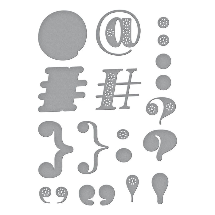 Stitched Punctuation and Symbols Etched Dies from the Stitched Numbers & More Collection