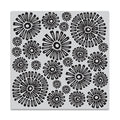 Sunburst Flowers Bold Prints Cling Stamp
