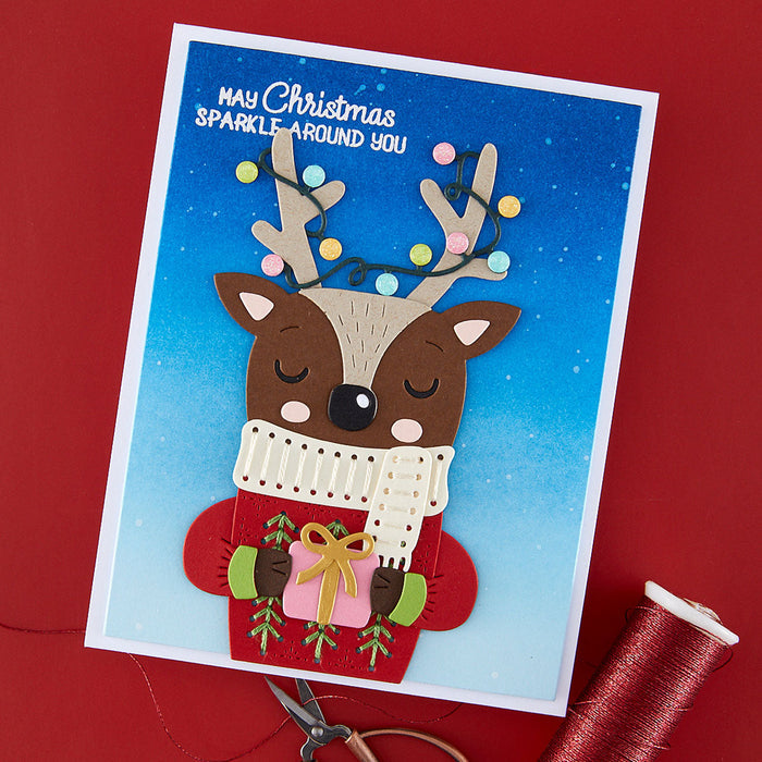 Sweater Weather Friend Stitching Die of the Month - card project 5