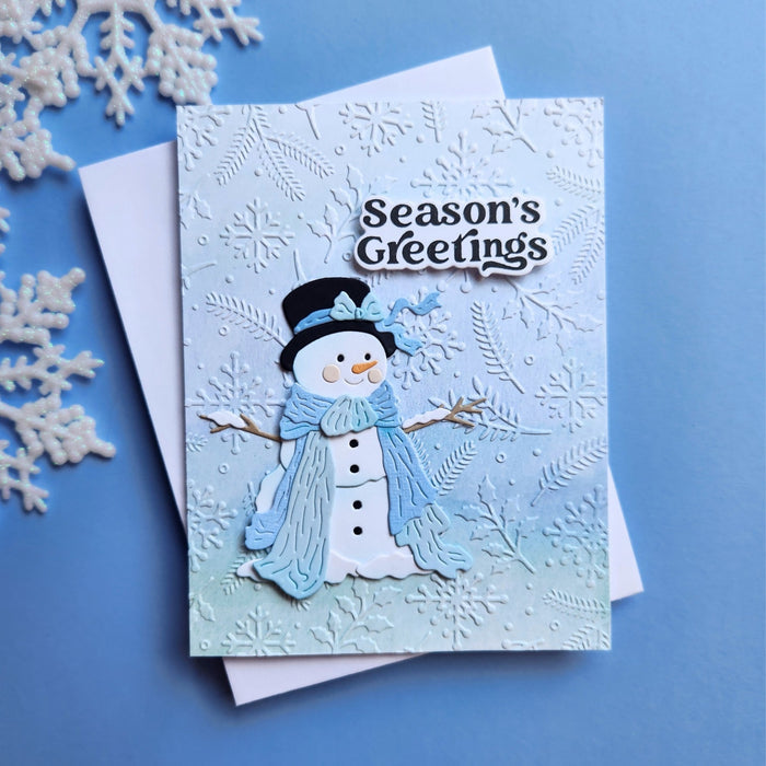 Sweet Snowman Etched Dies by Frank Garcia