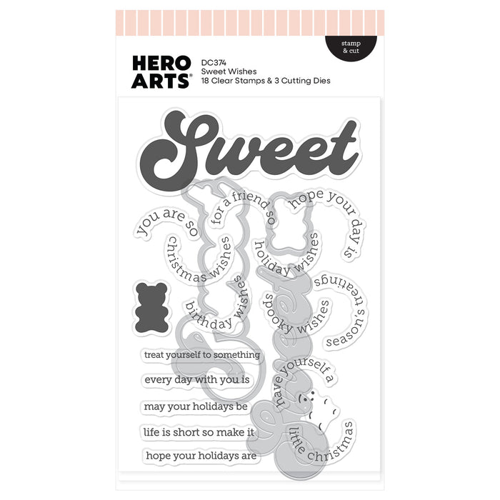 Sweet Wishes Stamp & Cut by Carly Tee