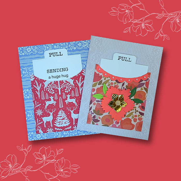 Tabbed In & Out Sentiments Clear Stamp & Die Set by Wendy Vecchi