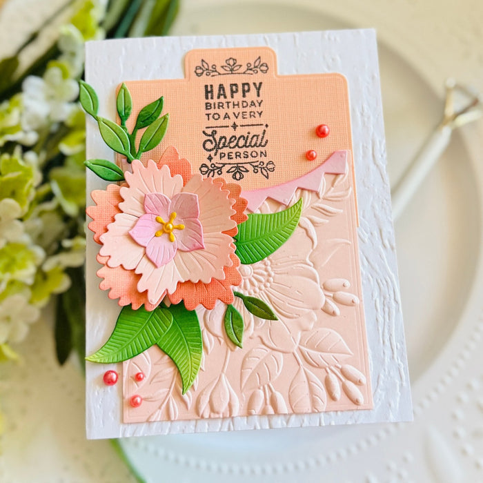 Tabbed In & Out Sentiments Clear Stamp & Die Set by Wendy Vecchi