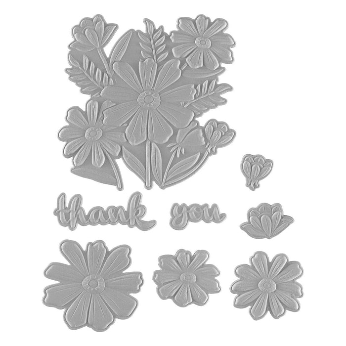 Thank You Bouquet 3D Emboss & Cut Folder by Wendy Vecchi