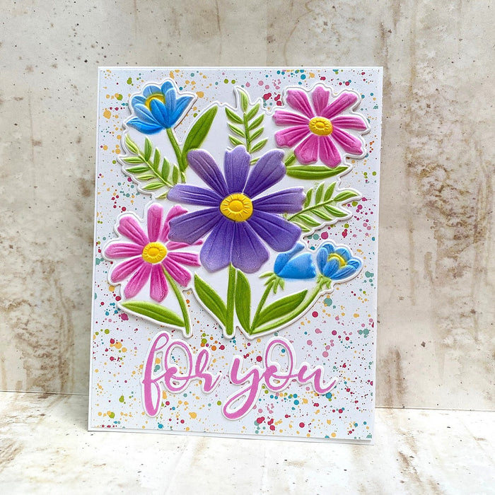 Thank You Bouquet 3D Emboss & Cut Folder by Wendy Vecchi