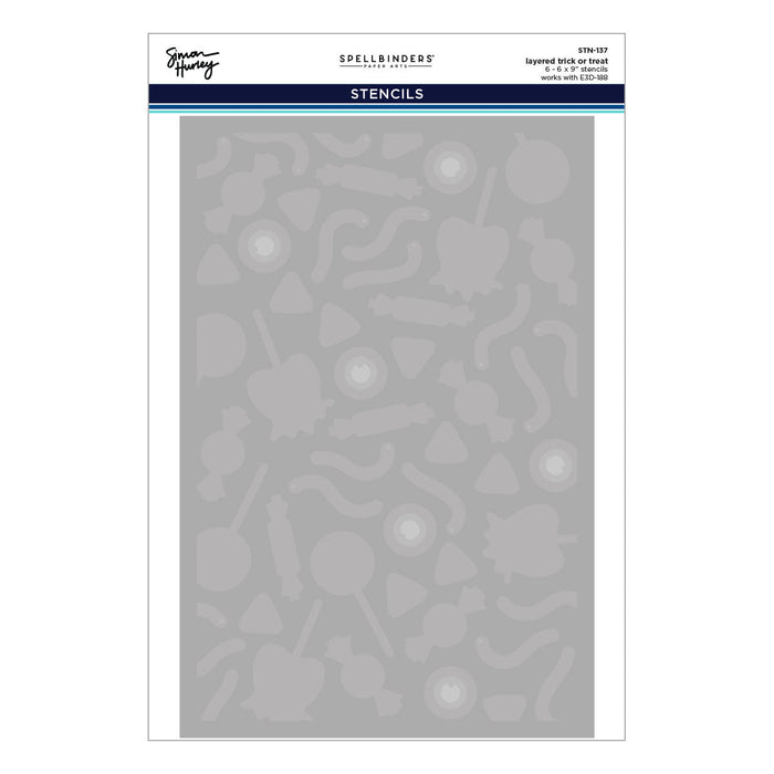 Trick or Treat 3D Embossing Folder & Stencil Bundle by Simon Hurley