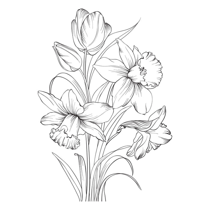 Tulips and Daffodils Press + Foil Plate by Yana Smakula