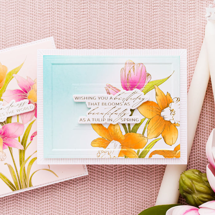 Tulips and Daffodils Press + Foil Plate by Yana Smakula