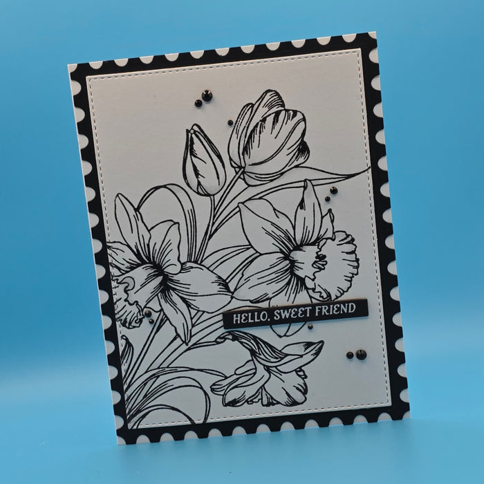 Tulips and Daffodils Press + Foil Plate by Yana Smakula