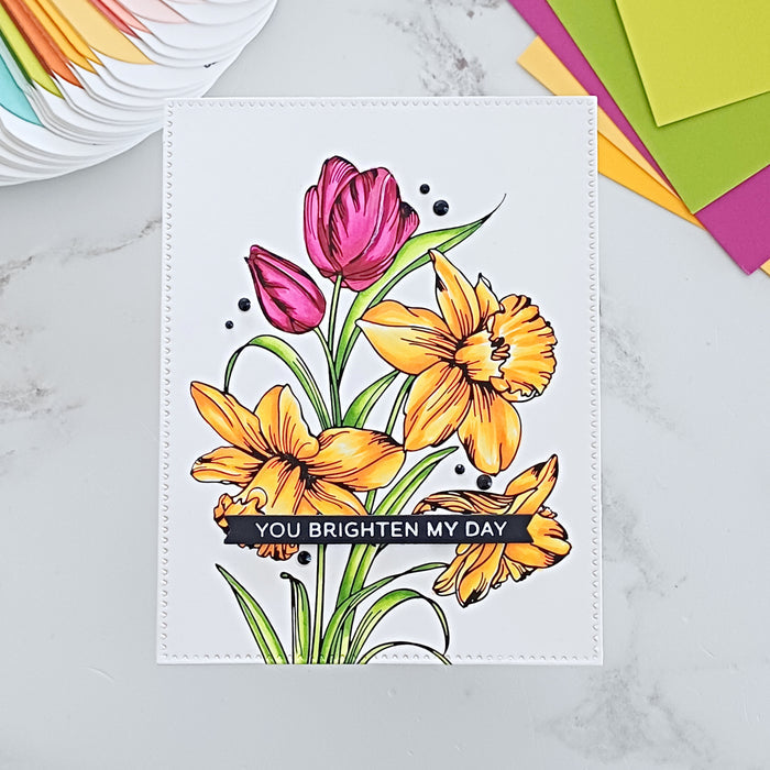 Tulips and Daffodils Press + Foil Plate by Yana Smakula
